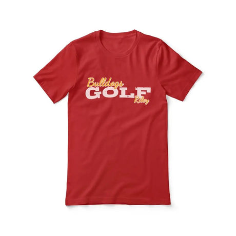 Custom Golf Mascot and Golfer Name on a Unisex T-Shirt with a White Graphic