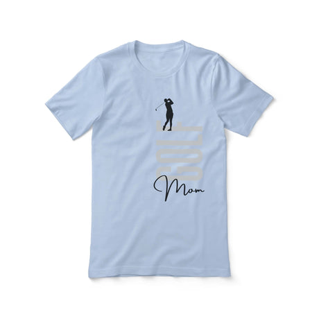 Personalized Golf Mom Shirt With Mascot, Icon, and Golfer Name on a Unisex T-Shirt