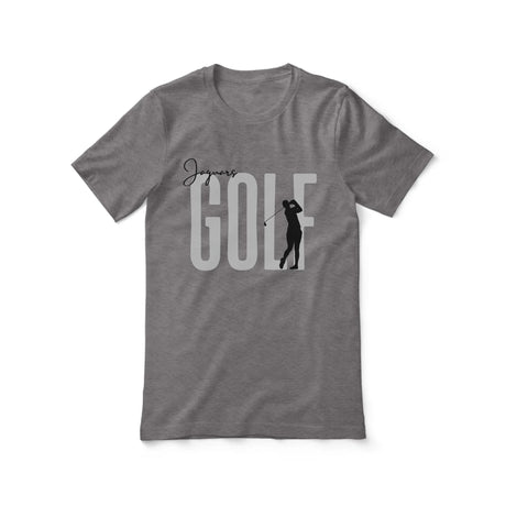 Personalized Golf Shirt With Modern Bold Design on a Unisex T-Shirt