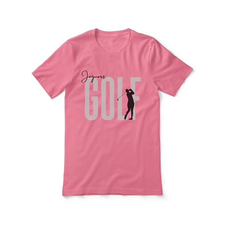 Personalized Golf Shirt With Modern Bold Design on a Unisex T-Shirt