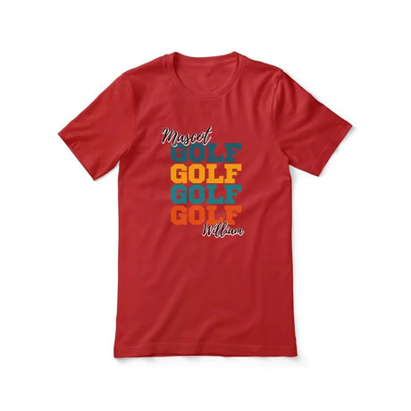 Personalized Golf Golf Golf Shirt With Mascot and Golfer Name on a Unisex T-Shirt