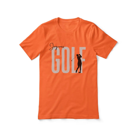 Personalized Golf Shirt With Modern Bold Design on a Unisex T-Shirt