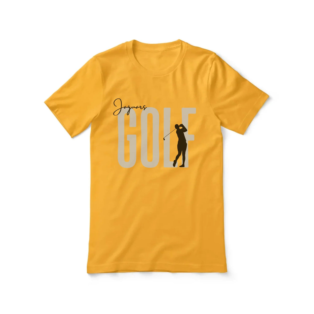 Personalized Golf Shirt With Modern Bold Design on a Unisex T-Shirt