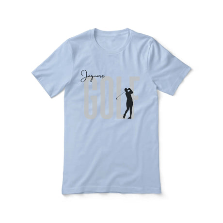 Personalized Golf Shirt With Modern Bold Design on a Unisex T-Shirt