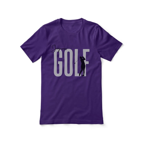 Personalized Golf Shirt With Modern Bold Design on a Unisex T-Shirt