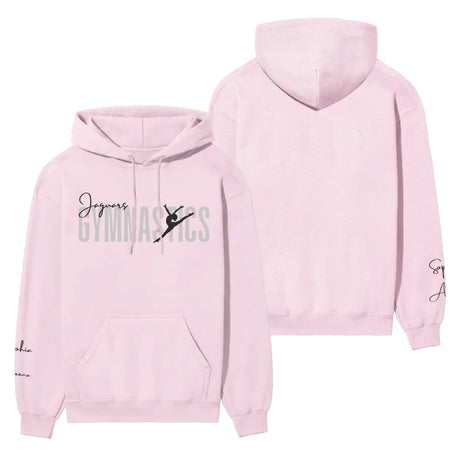 Personalized Gymnastics on a Hoodie With Modern Bold Designs and Gymnast Name on Sleeve on a Hoodie