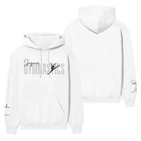 Personalized Gymnastics on a Hoodie With Modern Bold Designs and Gymnast Name on Sleeve on a Hoodie