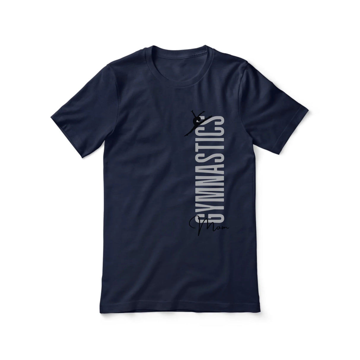 Personalized Gymnastics Mom Shirt With Mascot, Icon, and Gymnast Name on a Unisex T-Shirt