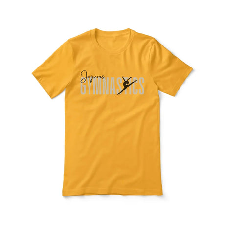 Personalized Gymnastics Shirt With Modern Bold Design on a Unisex T-Shirt