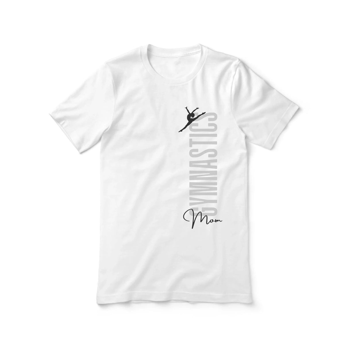 Personalized Gymnastics Mom Shirt With Mascot, Icon, and Gymnast Name on a Unisex T-Shirt