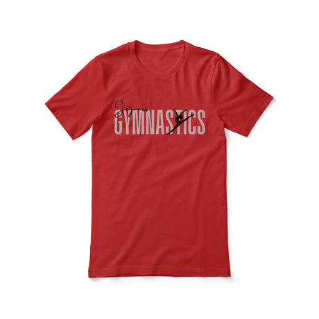 Personalized Gymnastics Shirt With Modern Bold Design on a Unisex T-Shirt