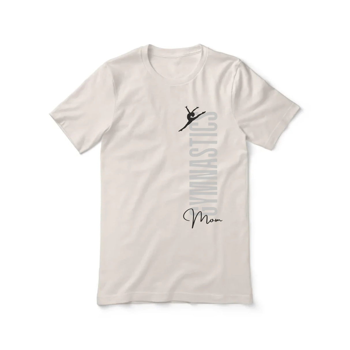Personalized Gymnastics Mom Shirt With Mascot, Icon, and Gymnast Name on a Unisex T-Shirt