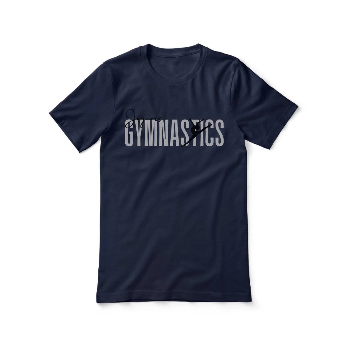 Personalized Gymnastics Shirt With Modern Bold Design on a Unisex T-Shirt