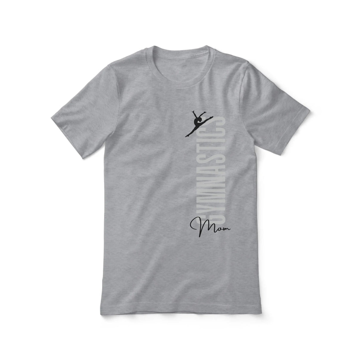 Personalized Gymnastics Mom Shirt With Mascot, Icon, and Gymnast Name on a Unisex T-Shirt