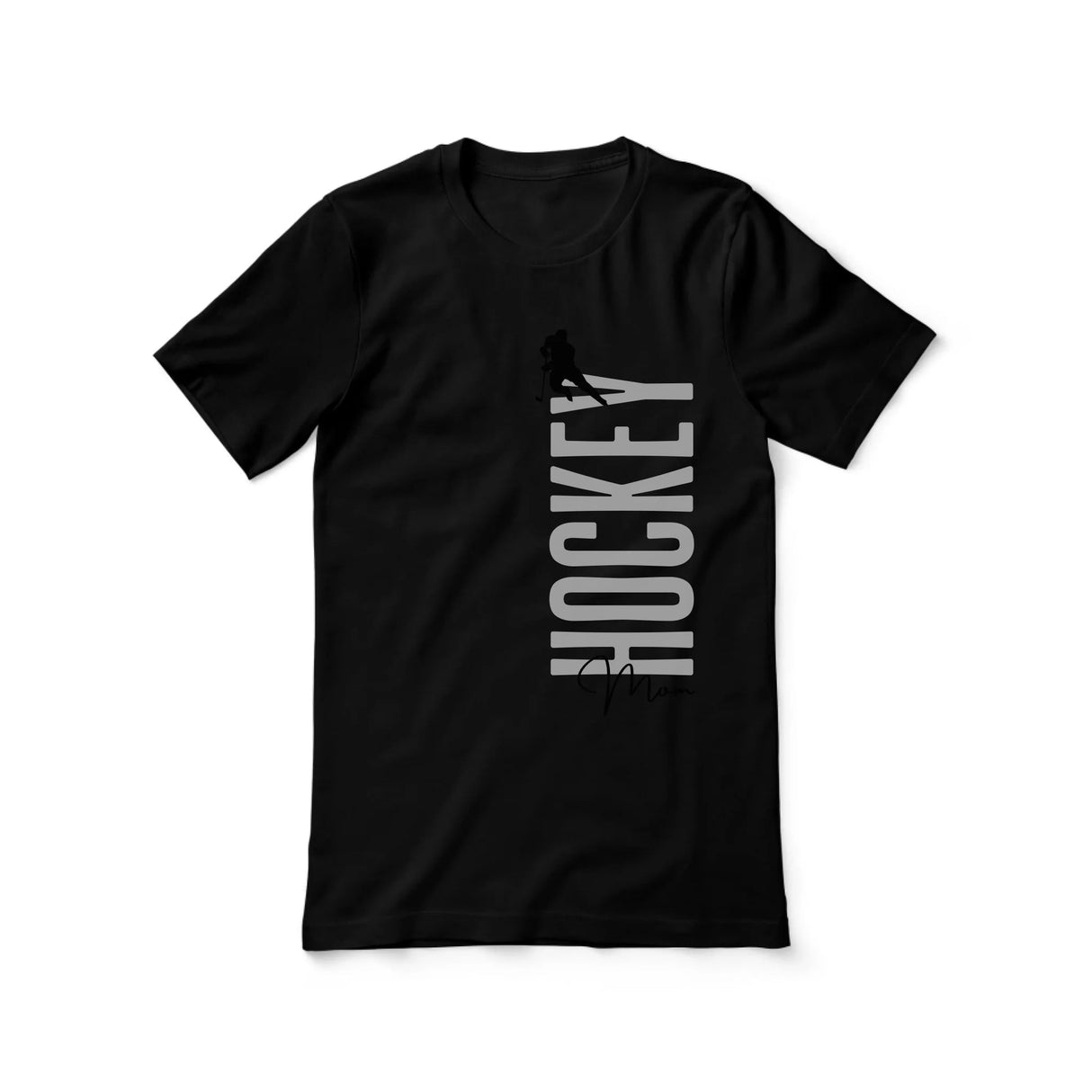 Personalized Hockey Mom Shirt With Mascot, Icon, and Hockey Player Name on a Unisex T-Shirt