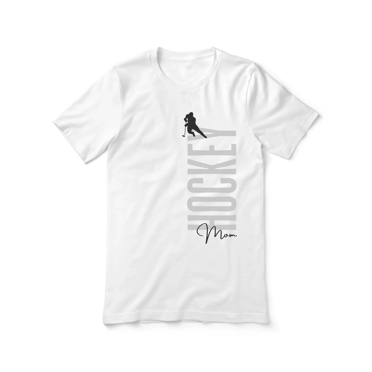 Personalized Hockey Mom Shirt With Mascot, Icon, and Hockey Player Name on a Unisex T-Shirt