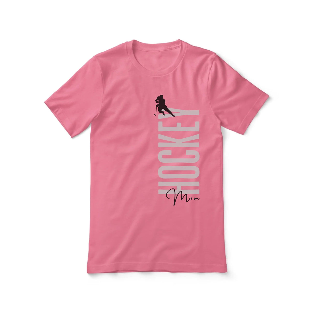Personalized Hockey Mom Shirt With Mascot, Icon, and Hockey Player Name on a Unisex T-Shirt
