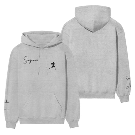 Personalized Hurdles on a Hoodie With Modern Bold Designs and Hurdler Name on Sleeve on a Hoodie