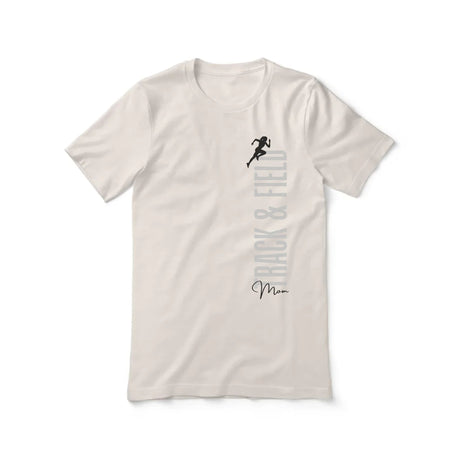 Personalized Hurdles Mom Shirt With Mascot, Icon, and Hurdler Name on a Unisex T-Shirt