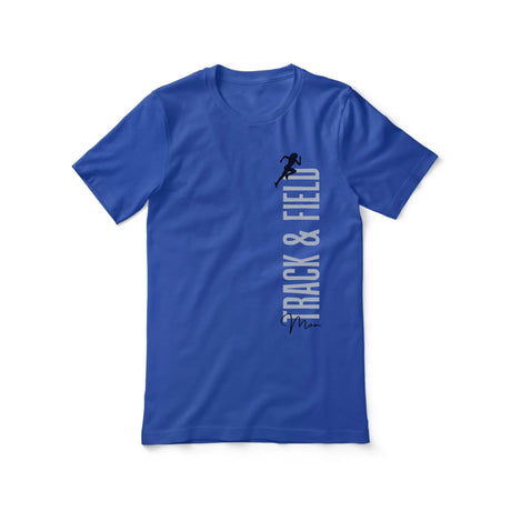Personalized Hurdles Mom Shirt With Mascot, Icon, and Hurdler Name on a Unisex T-Shirt
