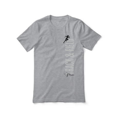 Personalized Hurdles Mom Shirt With Mascot, Icon, and Hurdler Name on a Unisex T-Shirt