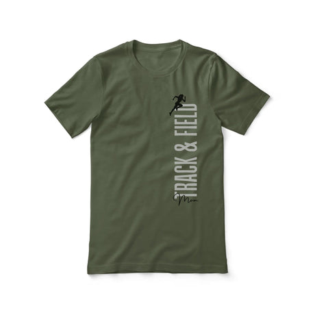 Personalized Hurdles Mom Shirt With Mascot, Icon, and Hurdler Name on a Unisex T-Shirt