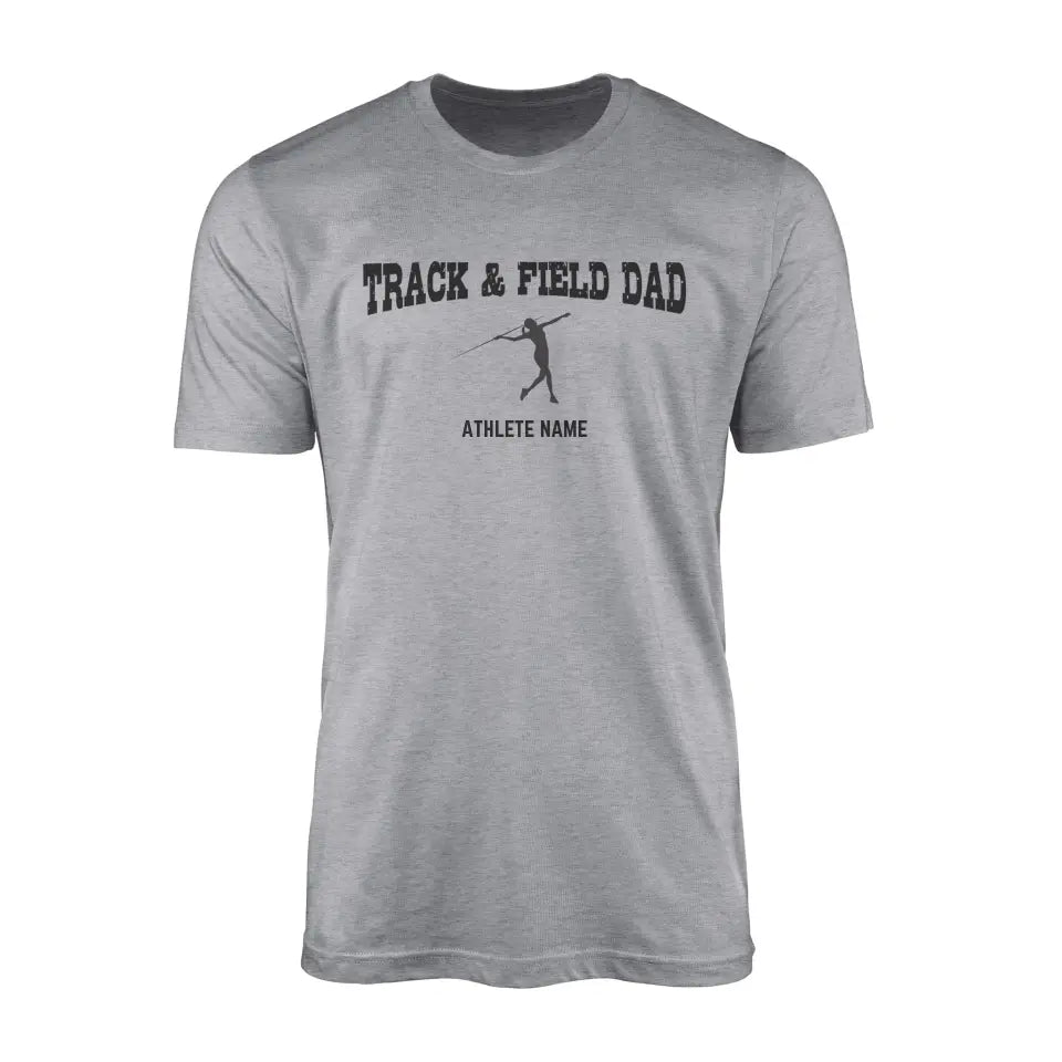 Javelin Dad with Javelin Thrower Icon and Javelin Thrower Name on a Men's T-Shirt with a Black Graphic