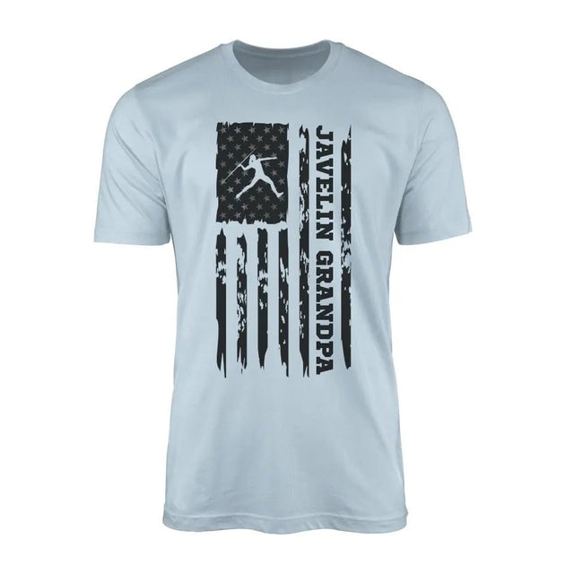 Javelin Grandpa Vertical Flag on a Men's T-Shirt with a Black Graphic