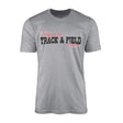 Custom Javelin Mascot and Javelin Thrower Name on a Men's T-Shirt with a Black Graphic