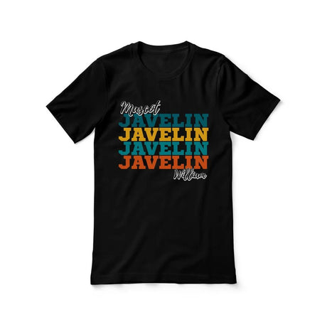 Personalized Javelin Javelin Javelin Shirt With Mascot and Javelin Thrower Name on a Unisex T-Shirt