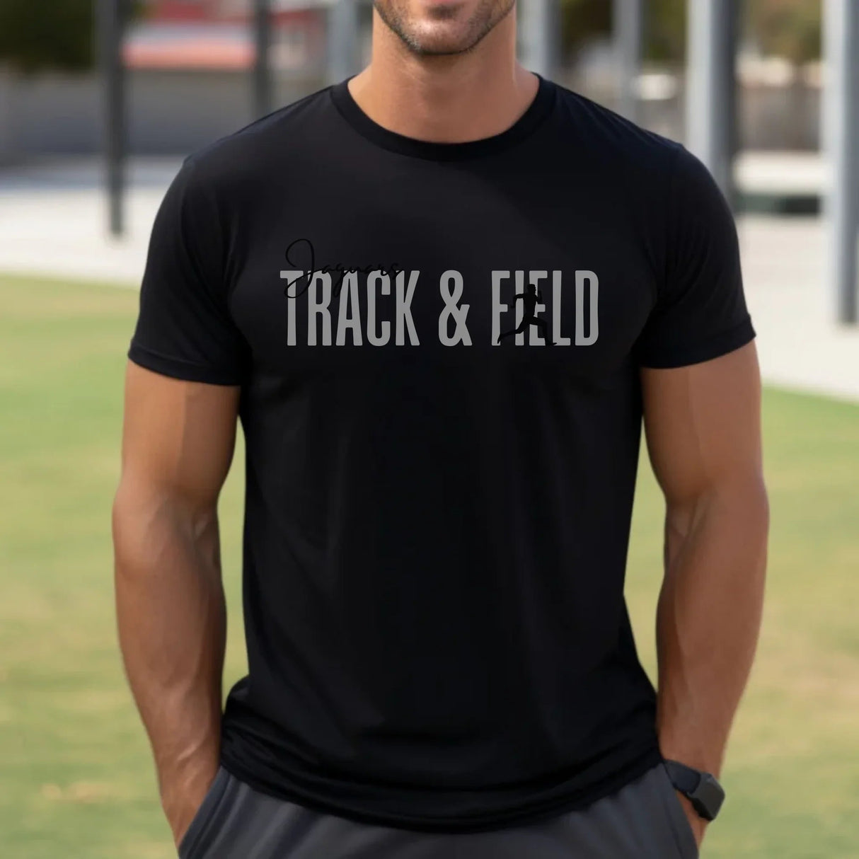 Personalized Javelin Shirt With Modern Bold Design on a Unisex T-Shirt