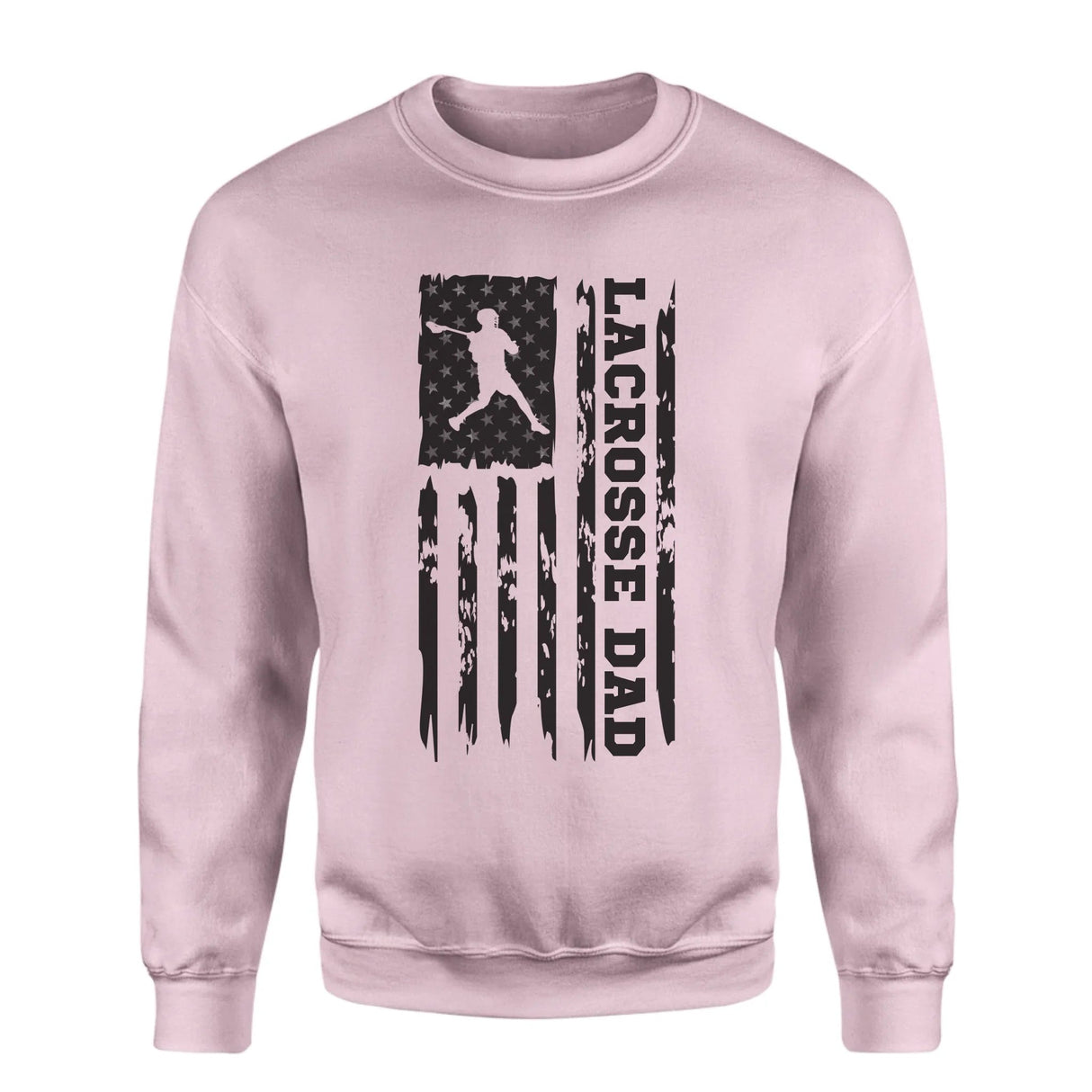 Lacrosse Dad Vertical Flag on a Sweatshirt with a Black Graphic