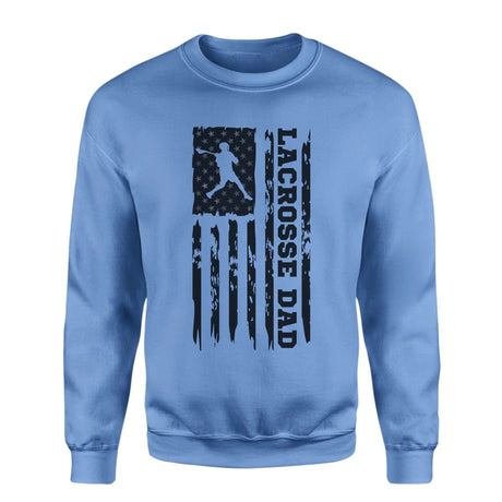 Lacrosse Dad Vertical Flag on a Sweatshirt with a Black Graphic