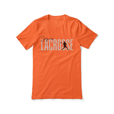 Personalized Lacrosse Shirt With Modern Bold Design on a Unisex T-Shirt