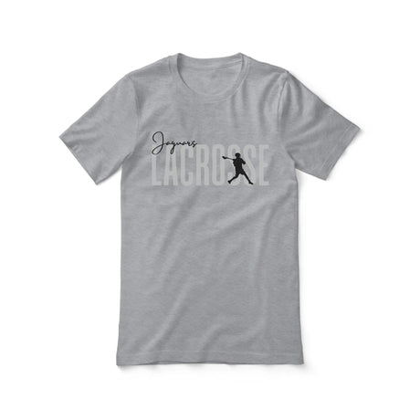 Personalized Lacrosse Shirt With Modern Bold Design on a Unisex T-Shirt