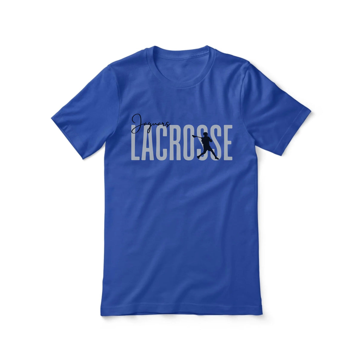 Personalized Lacrosse Shirt With Modern Bold Design on a Unisex T-Shirt