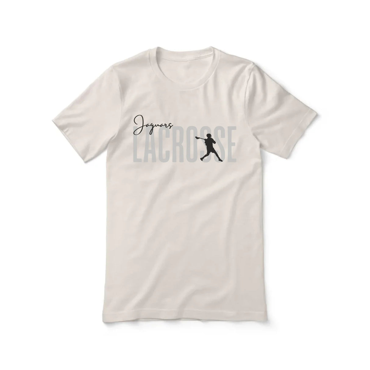 Personalized Lacrosse Shirt With Modern Bold Design on a Unisex T-Shirt
