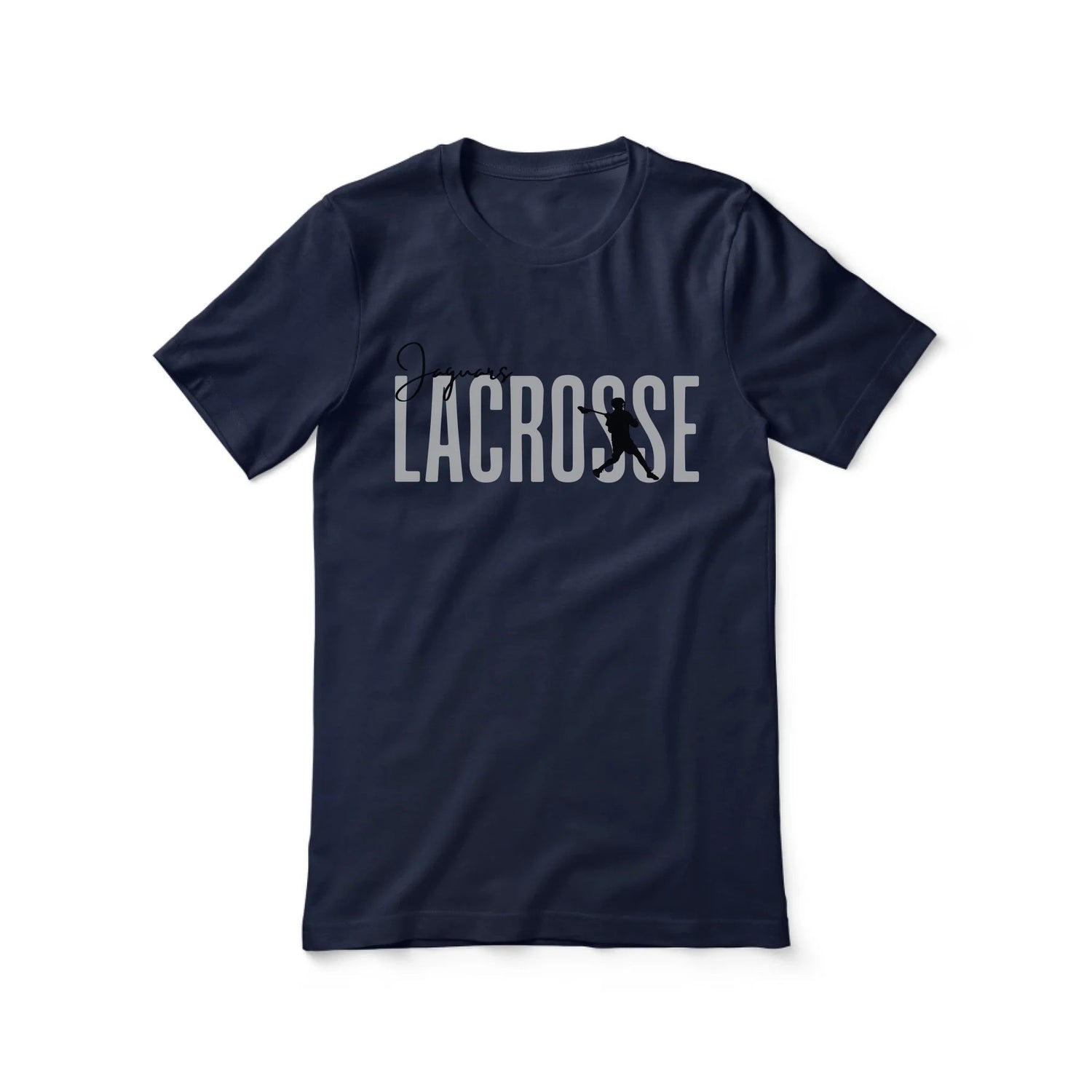 Personalized Lacrosse Shirt With Modern Bold Design on a Unisex T-Shirt