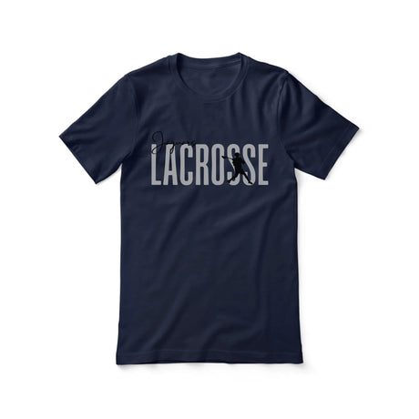 Personalized Lacrosse Shirt With Modern Bold Design on a Unisex T-Shirt