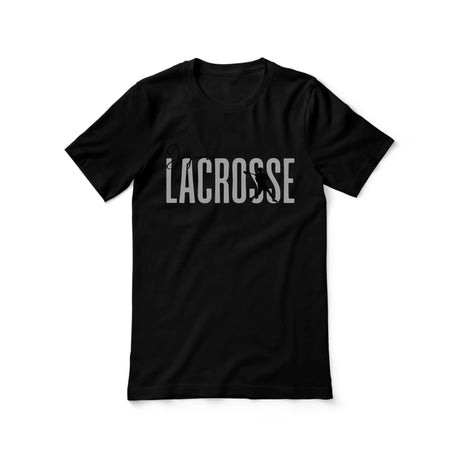 Personalized Lacrosse Shirt With Modern Bold Design on a Unisex T-Shirt