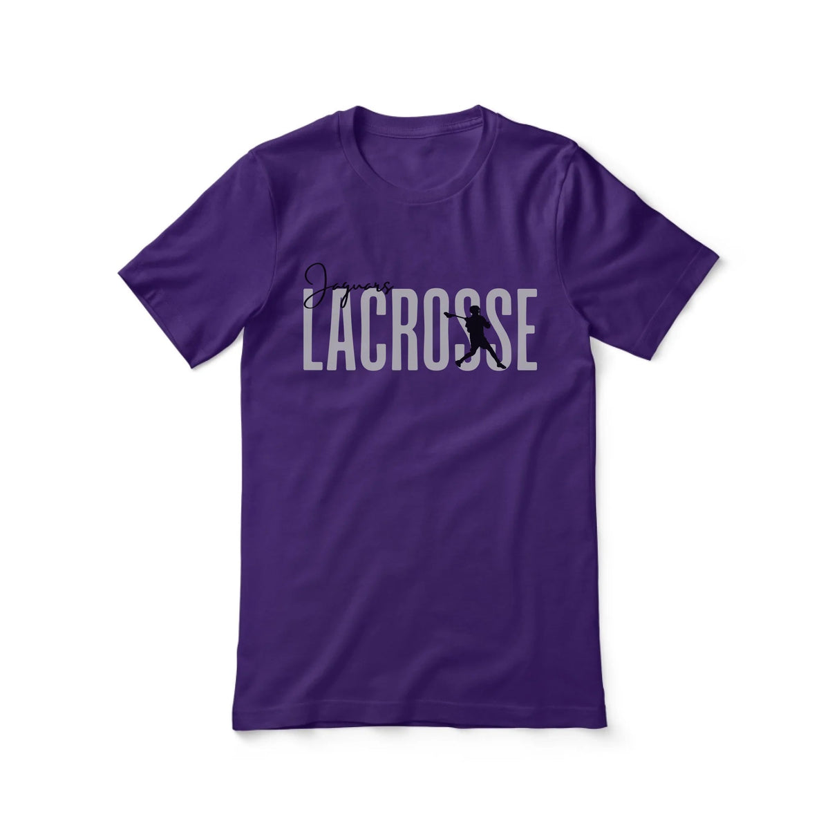 Personalized Lacrosse Shirt With Modern Bold Design on a Unisex T-Shirt