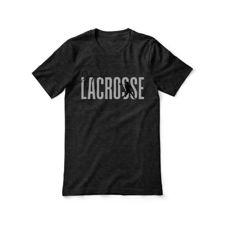 Personalized Lacrosse Shirt With Modern Bold Design on a Unisex T-Shirt