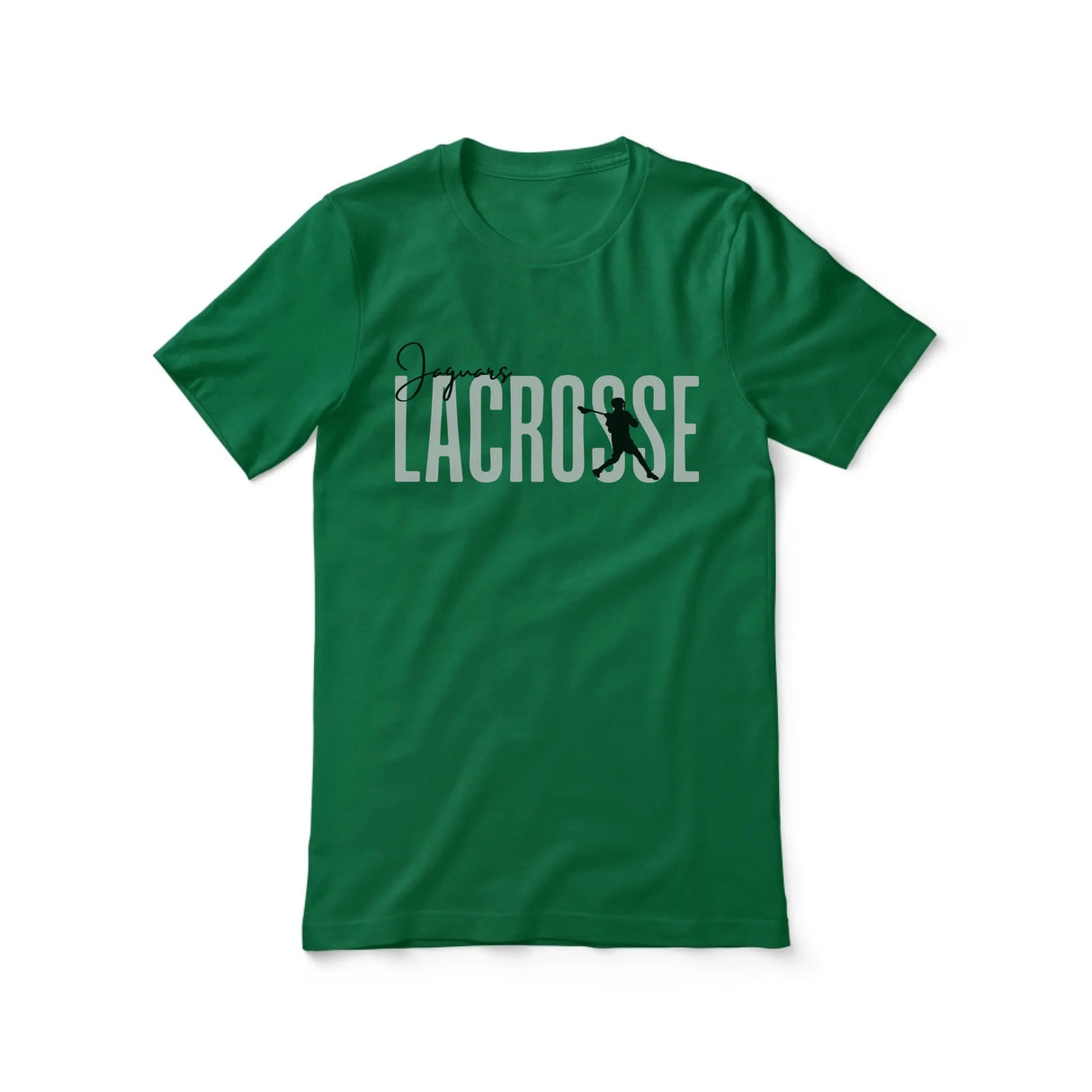 Personalized Lacrosse Shirt With Modern Bold Design on a Unisex T-Shirt