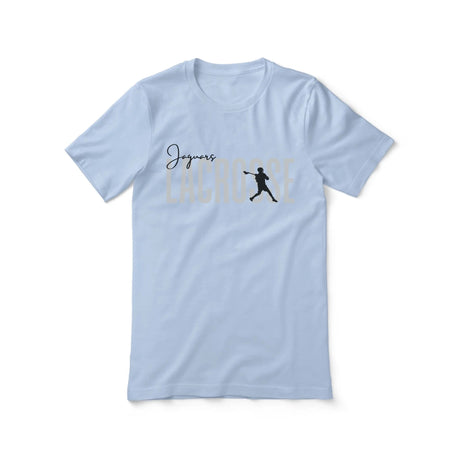 Personalized Lacrosse Shirt With Modern Bold Design on a Unisex T-Shirt