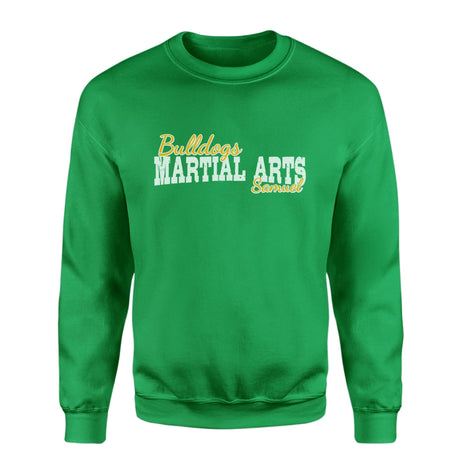Custom Martial Arts Mascot and Martial Artist Name on a Sweatshirt with a White Graphic