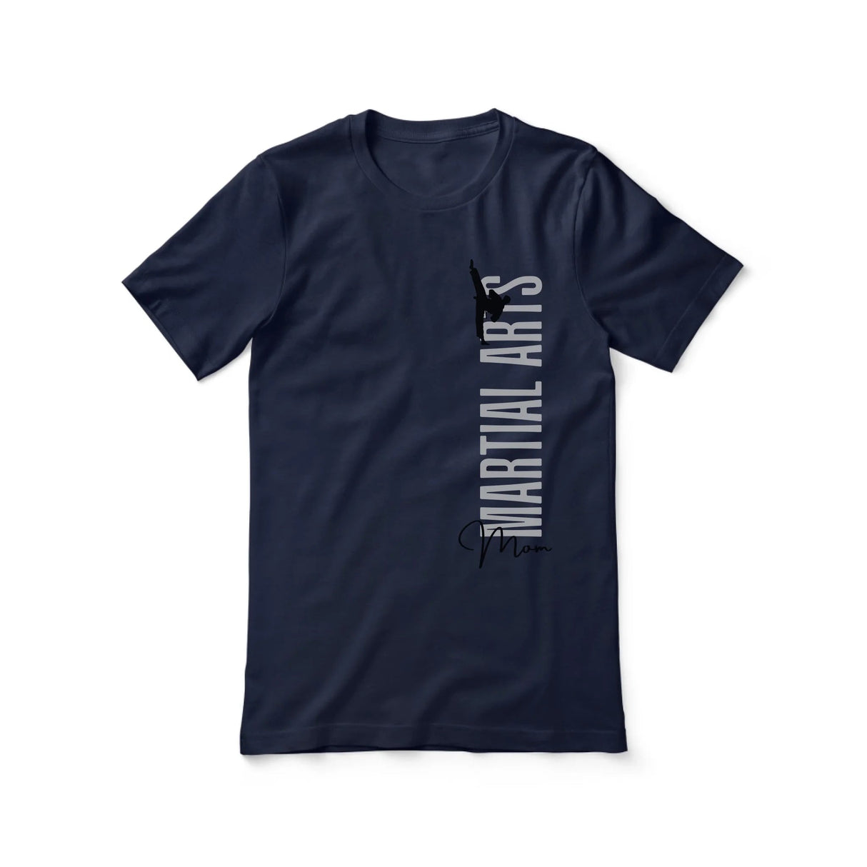 Personalized Martial Arts Mom Shirt With Mascot, Icon, and Martial Artist Name on a Unisex T-Shirt