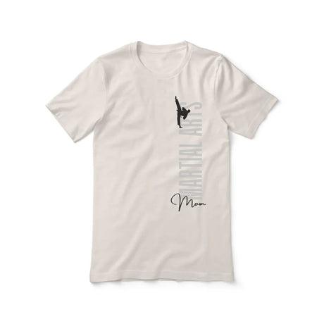Personalized Martial Arts Mom Shirt With Mascot, Icon, and Martial Artist Name on a Unisex T-Shirt