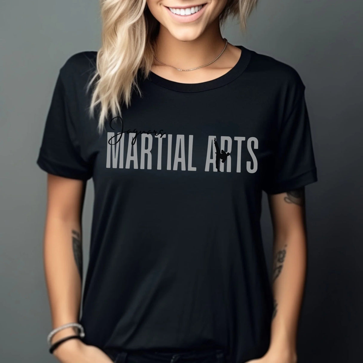 Personalized Martial Arts Shirt With Modern Bold Design on a Unisex T-Shirt