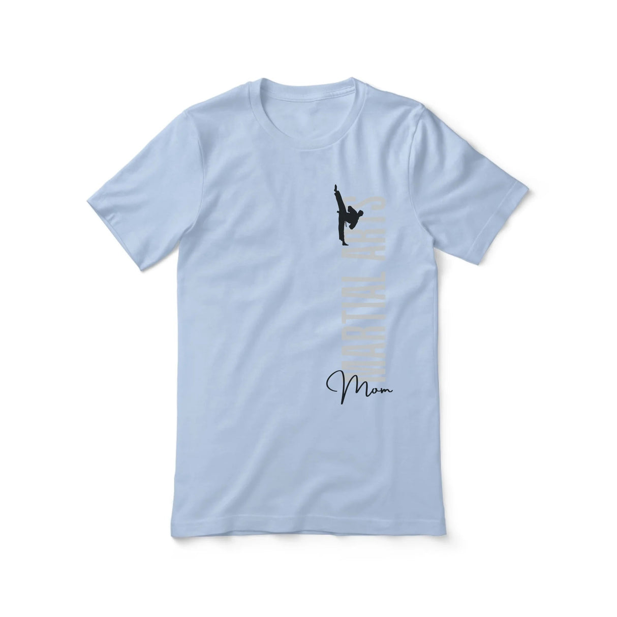 Personalized Martial Arts Mom Shirt With Mascot, Icon, and Martial Artist Name on a Unisex T-Shirt