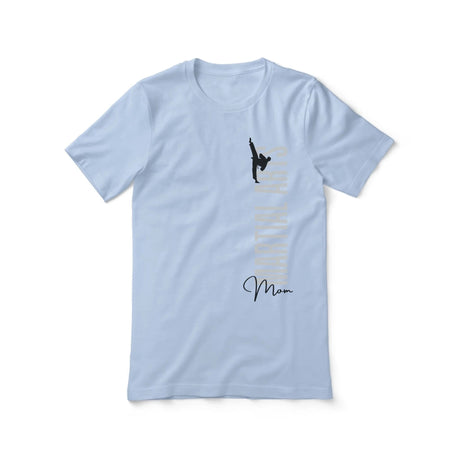 Personalized Martial Arts Mom Shirt With Mascot, Icon, and Martial Artist Name on a Unisex T-Shirt